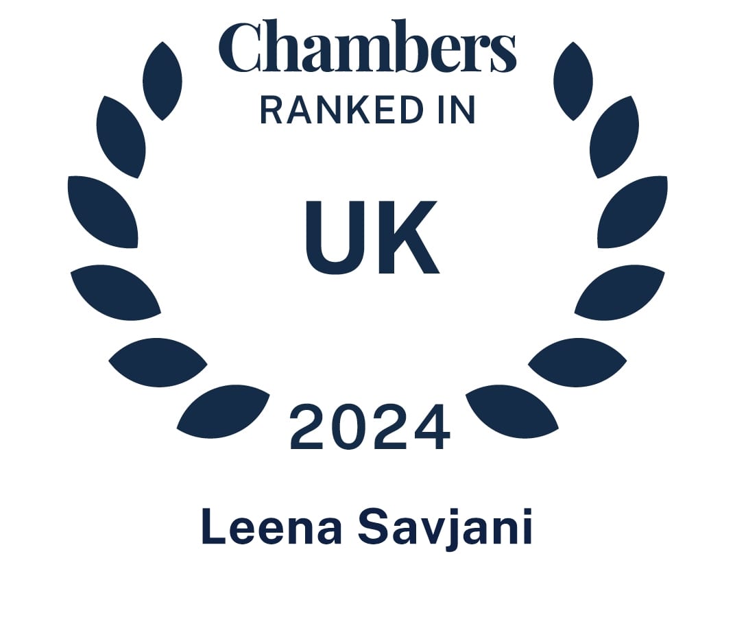 Chambers Top Ranked 2024 - Leena Savjani
